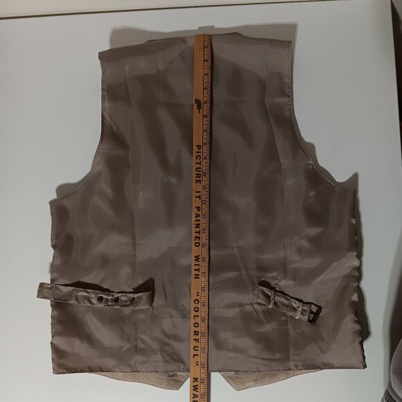 Men's "Personal Choice" Suede Vest with Snap Closure / Sand color / Size Large - Picture 14 of 14